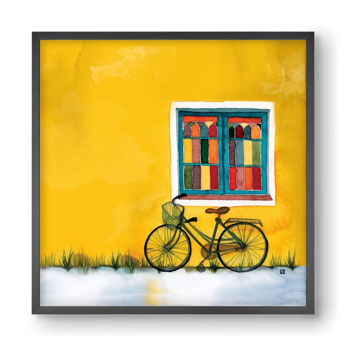 Bicycle, 40x40 cm (40x40 cm), Fekete keret