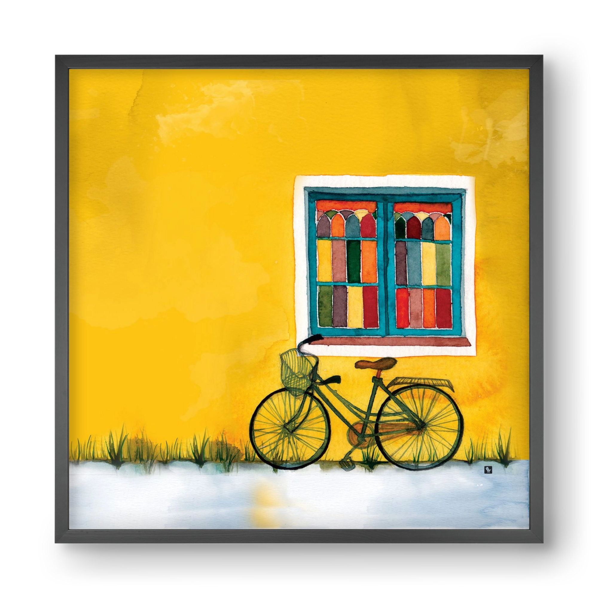 Bicycle, 40x40 cm (40x40 cm), Fekete keret