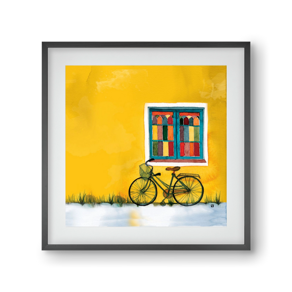 Bicycle, 30x30 cm (20x20 cm), Fekete keret, paszpartuval
