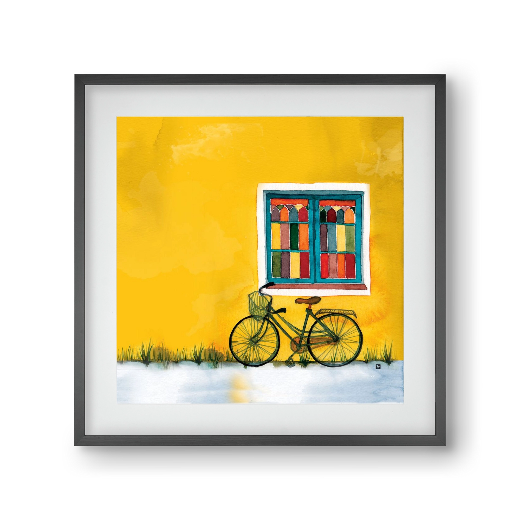 Bicycle, 30x30 cm (20x20 cm), Fekete keret, paszpartuval
