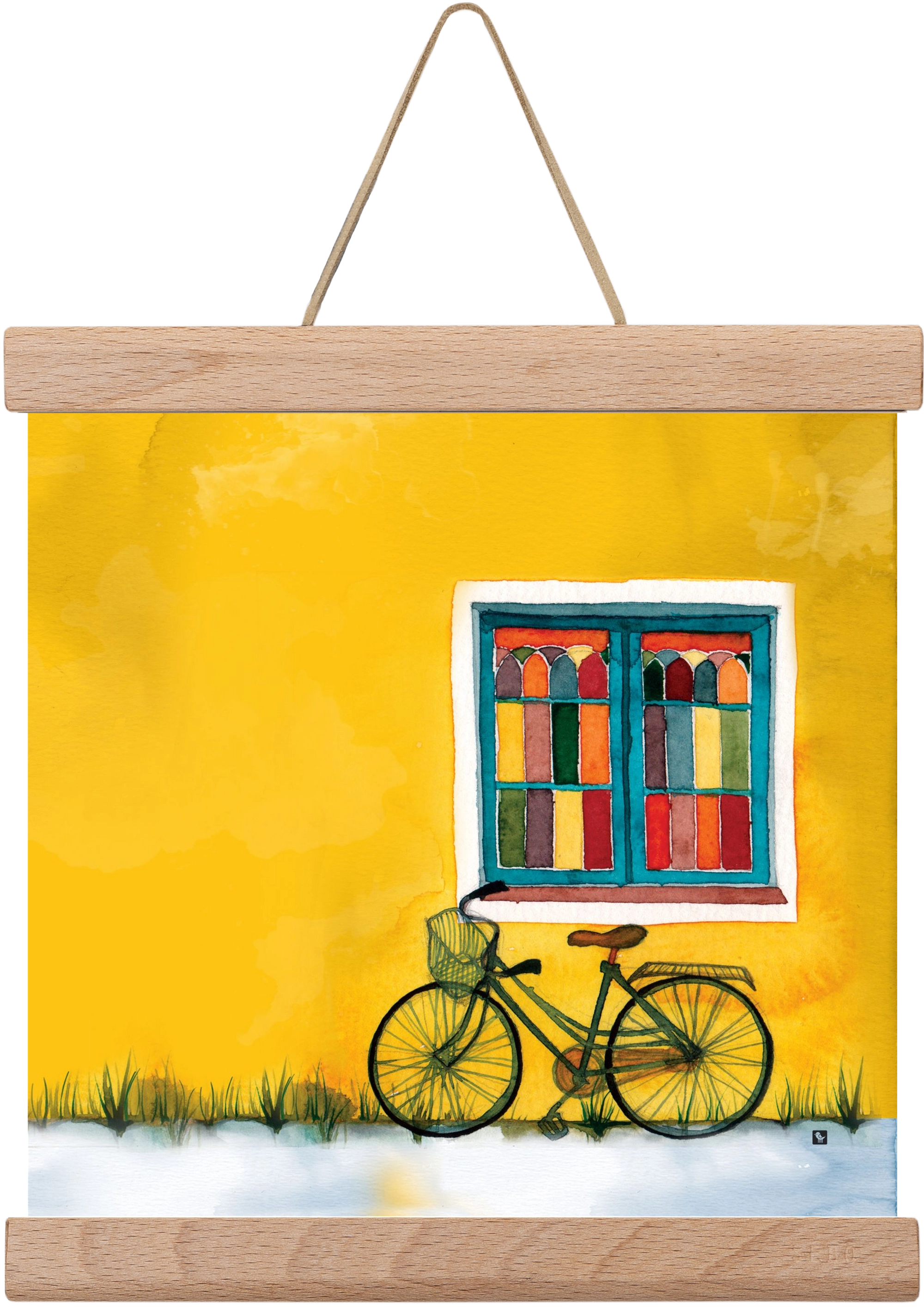 Bicycle, 20x20 cm (20x20 cm), Tölgy akasztó