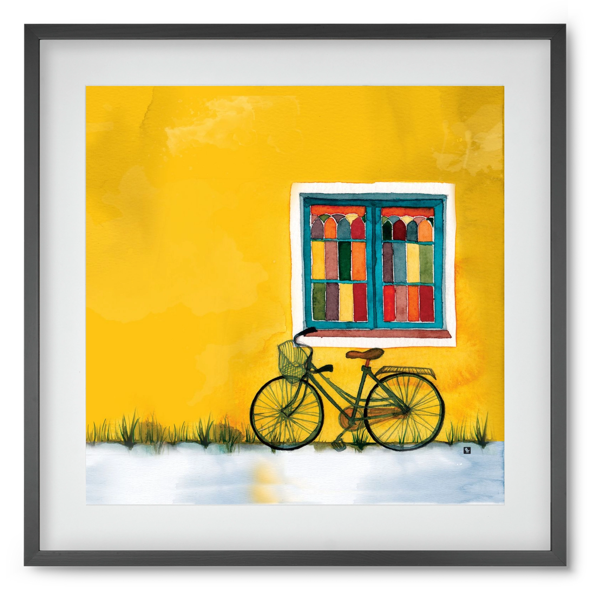 Bicycle, 50x50 cm (40x40 cm), Fekete keret, paszpartuval