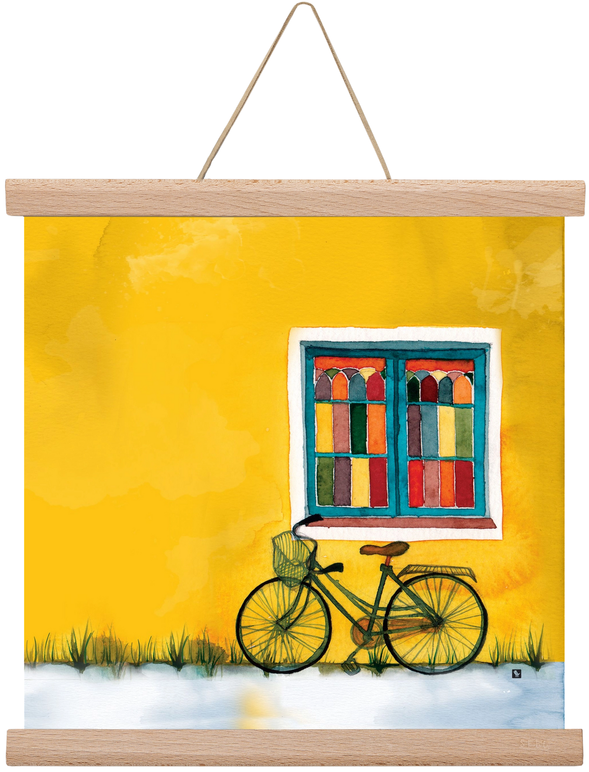 Bicycle, 30x30 cm (30x30 cm), Tölgy akasztó