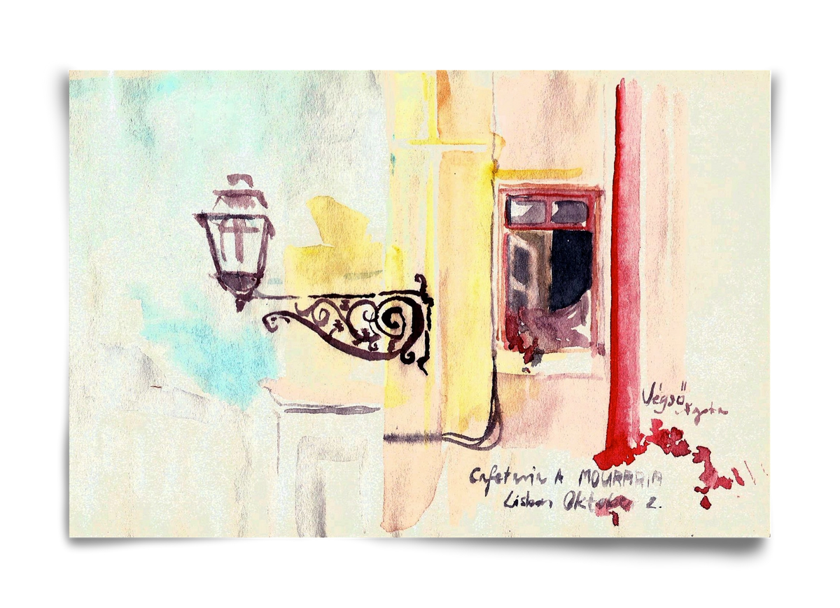 LISBON AQUARELLE NO.16, 60x40 cm, Keret nélkül