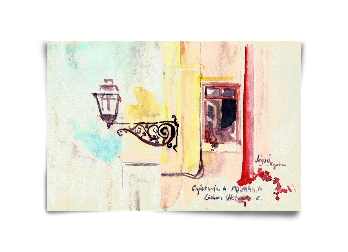 LISBON AQUARELLE NO.16, 45x30 cm, Keret nélkül