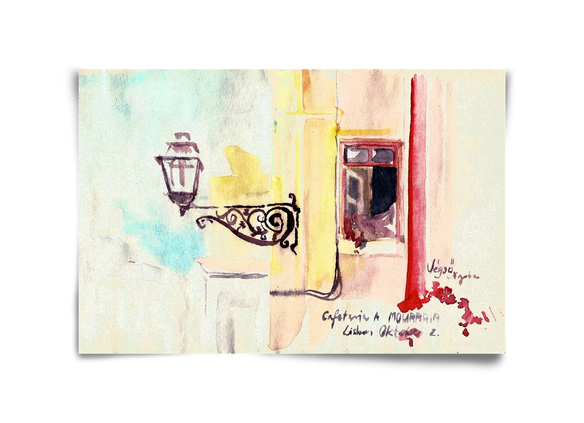 LISBON AQUARELLE NO.16, 45x30 cm, Keret nélkül