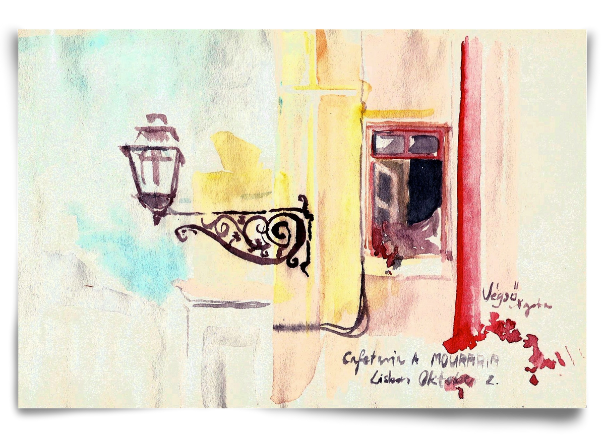 LISBON AQUARELLE NO.16, 90x60 cm, Keret nélkül