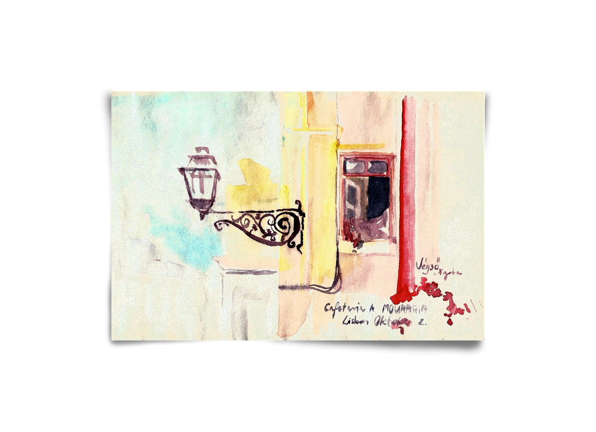 LISBON AQUARELLE NO.16, 30x20 cm, Keret nélkül