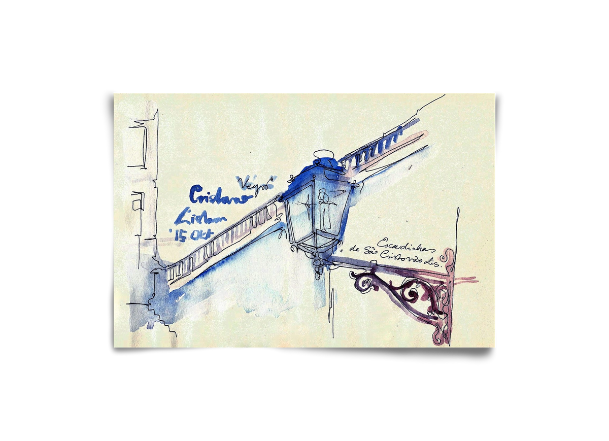 LISBON AQUARELLE NO.17, 30x20 cm, Keret nélkül