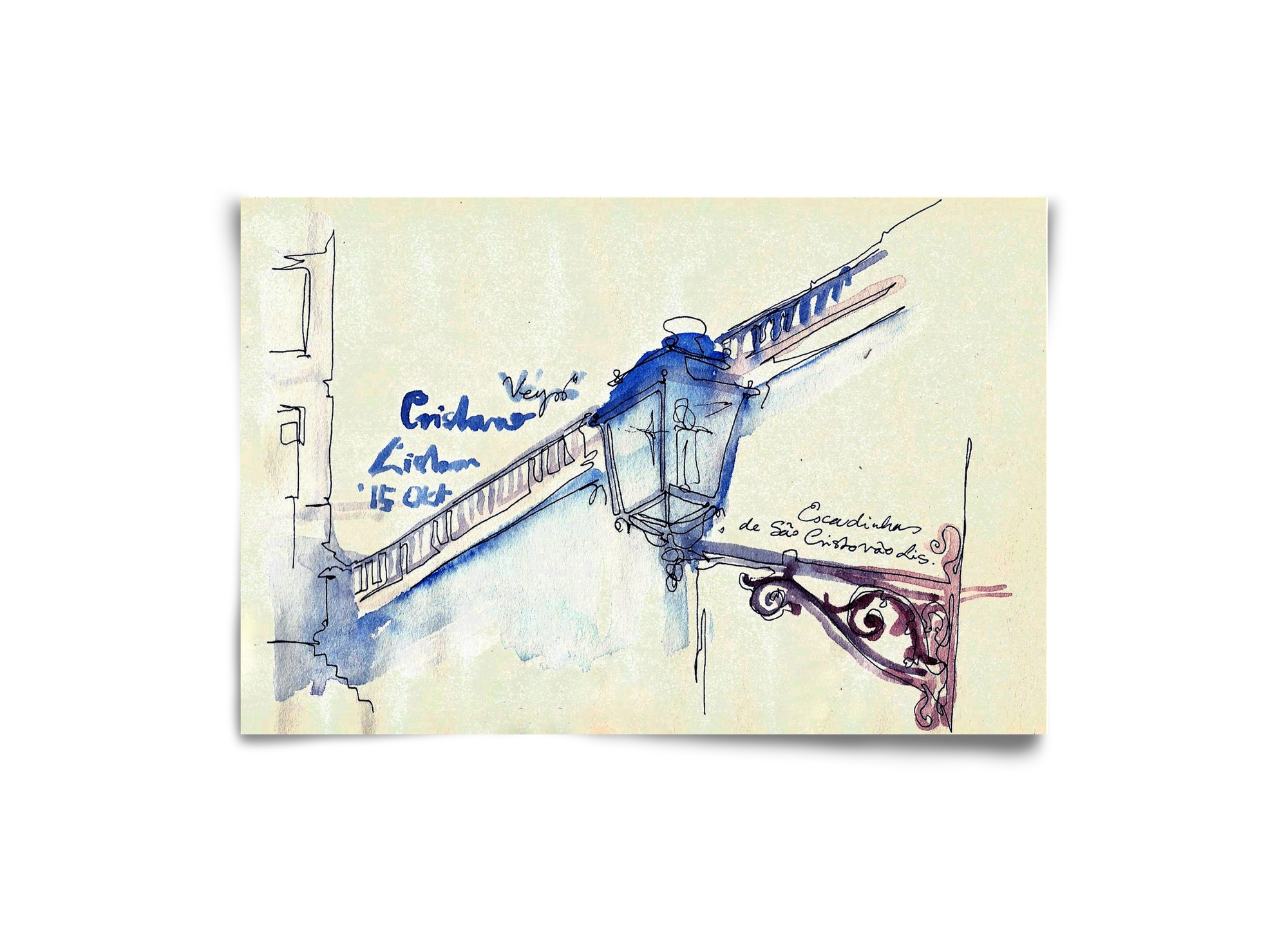 LISBON AQUARELLE NO.17, 30x20 cm, Keret nélkül