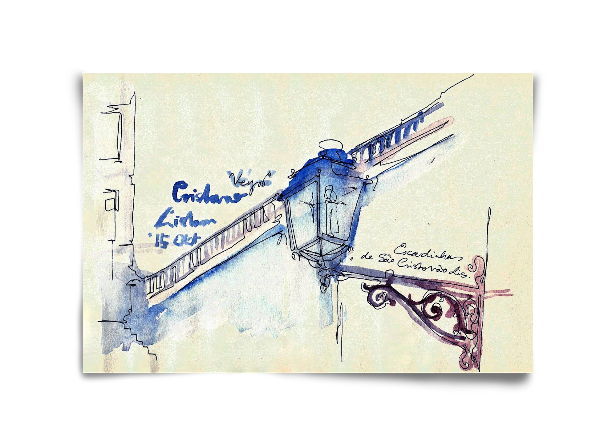 LISBON AQUARELLE NO.17, 45x30 cm, Keret nélkül