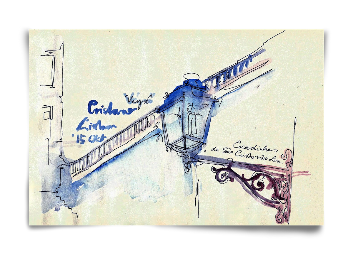 LISBON AQUARELLE NO.17, 60x40 cm, Keret nélkül