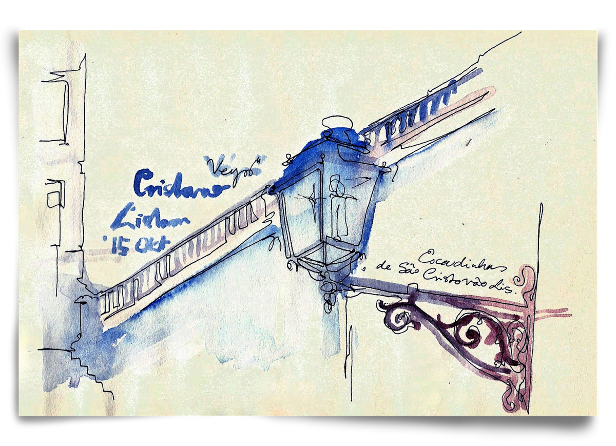 LISBON AQUARELLE NO.17, 90x60 cm, Keret nélkül