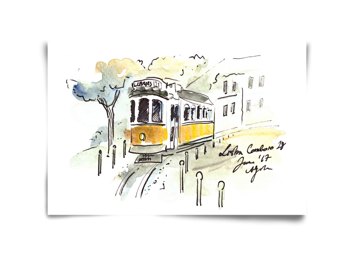 LISBON AQUARELLE NO.22, 45x30 cm, Keret nélkül