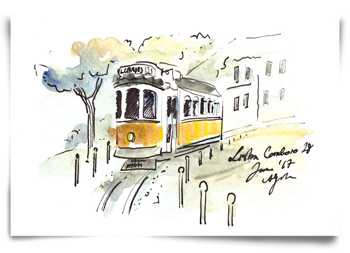 LISBON AQUARELLE NO.22, 90x60 cm, Keret nélkül