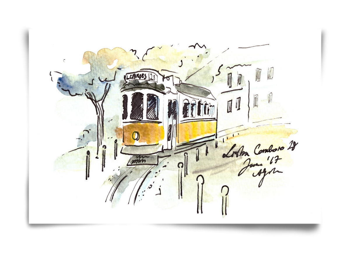 LISBON AQUARELLE NO.22, 60x40 cm, Keret nélkül