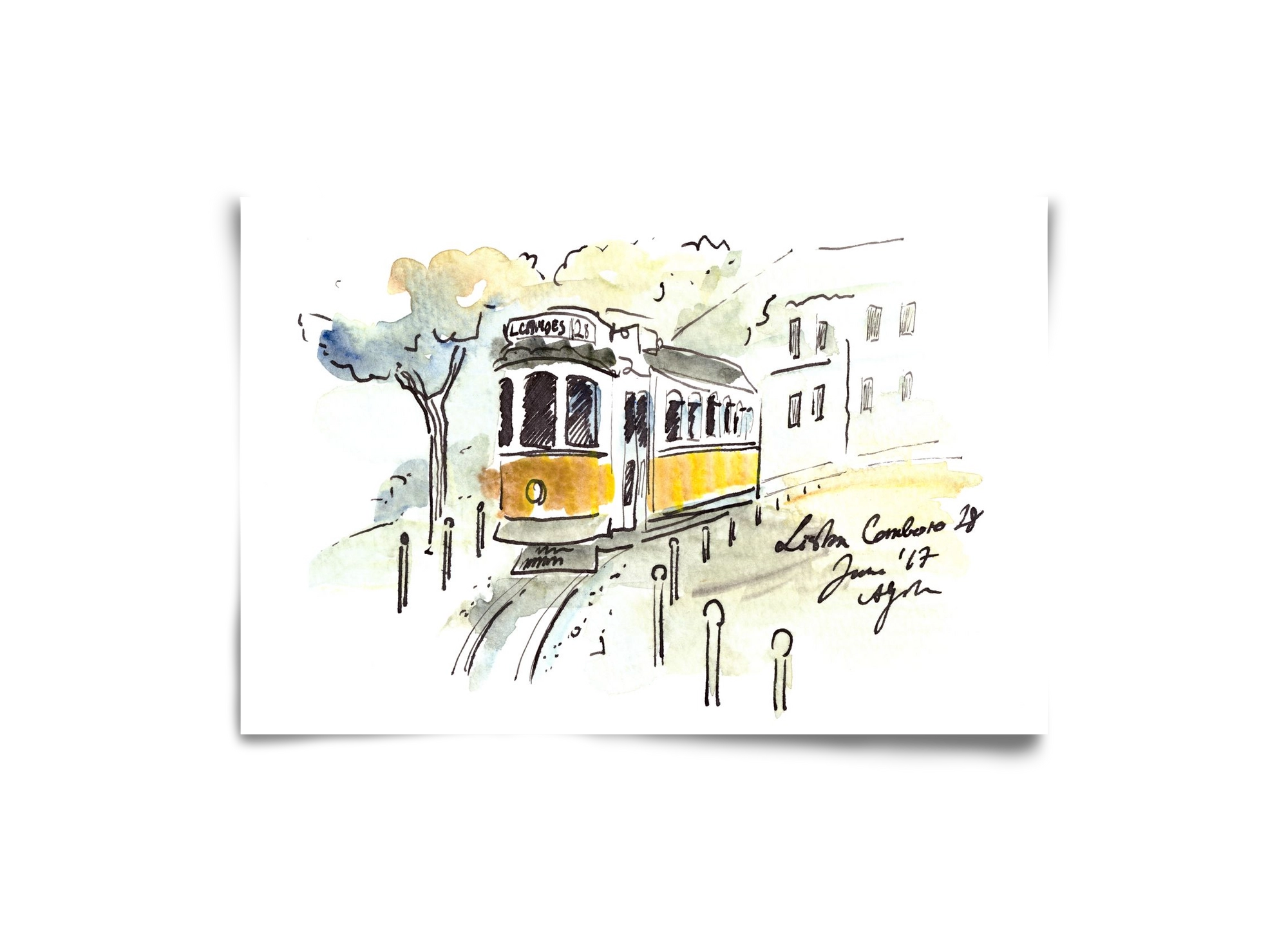 LISBON AQUARELLE NO.22, 30x20 cm, Keret nélkül