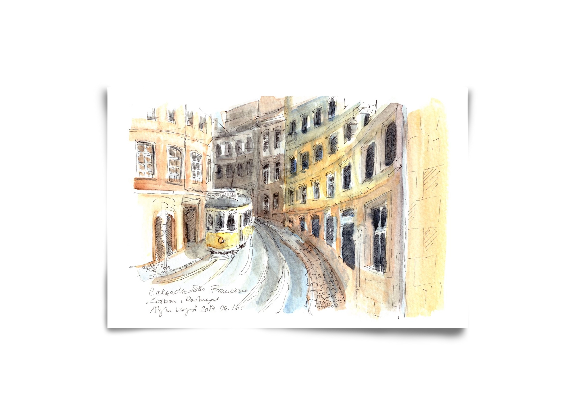 LISBON AQUARELLE NO.21, 30x20 cm, Keret nélkül