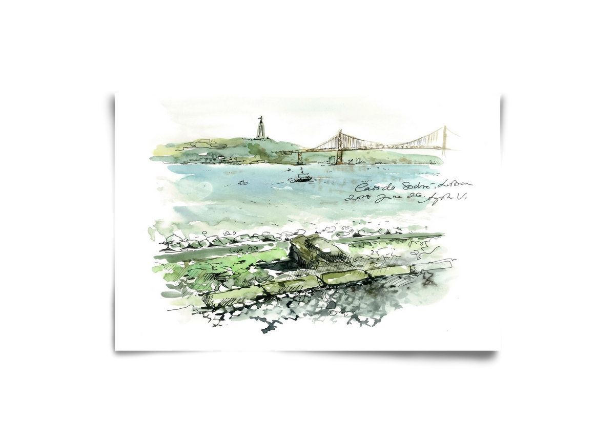 LISBON AQUARELLE NO.23, 30x20 cm, Keret nélkül