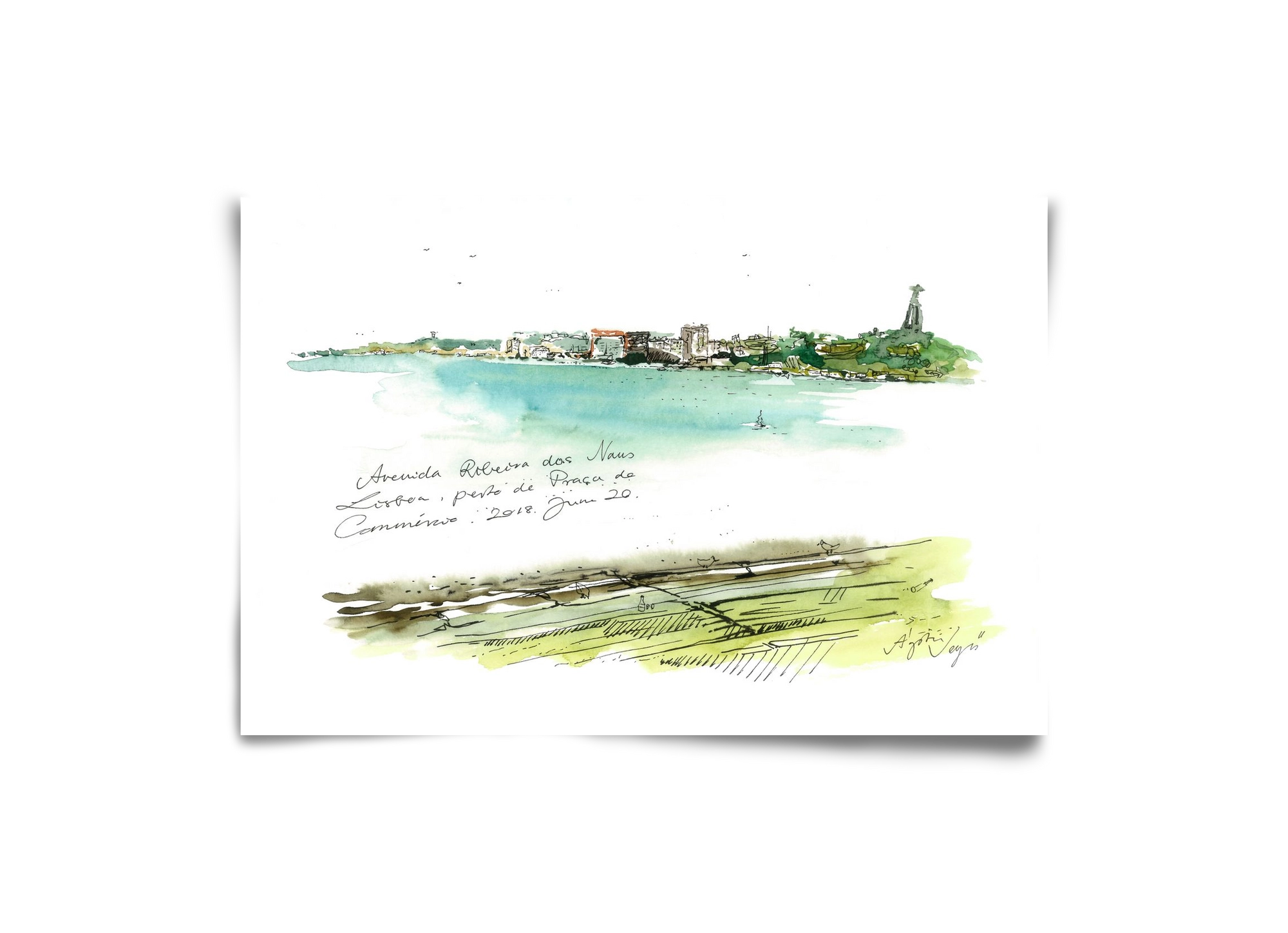 LISBON AQUARELLE NO.24, 30x20 cm, Keret nélkül