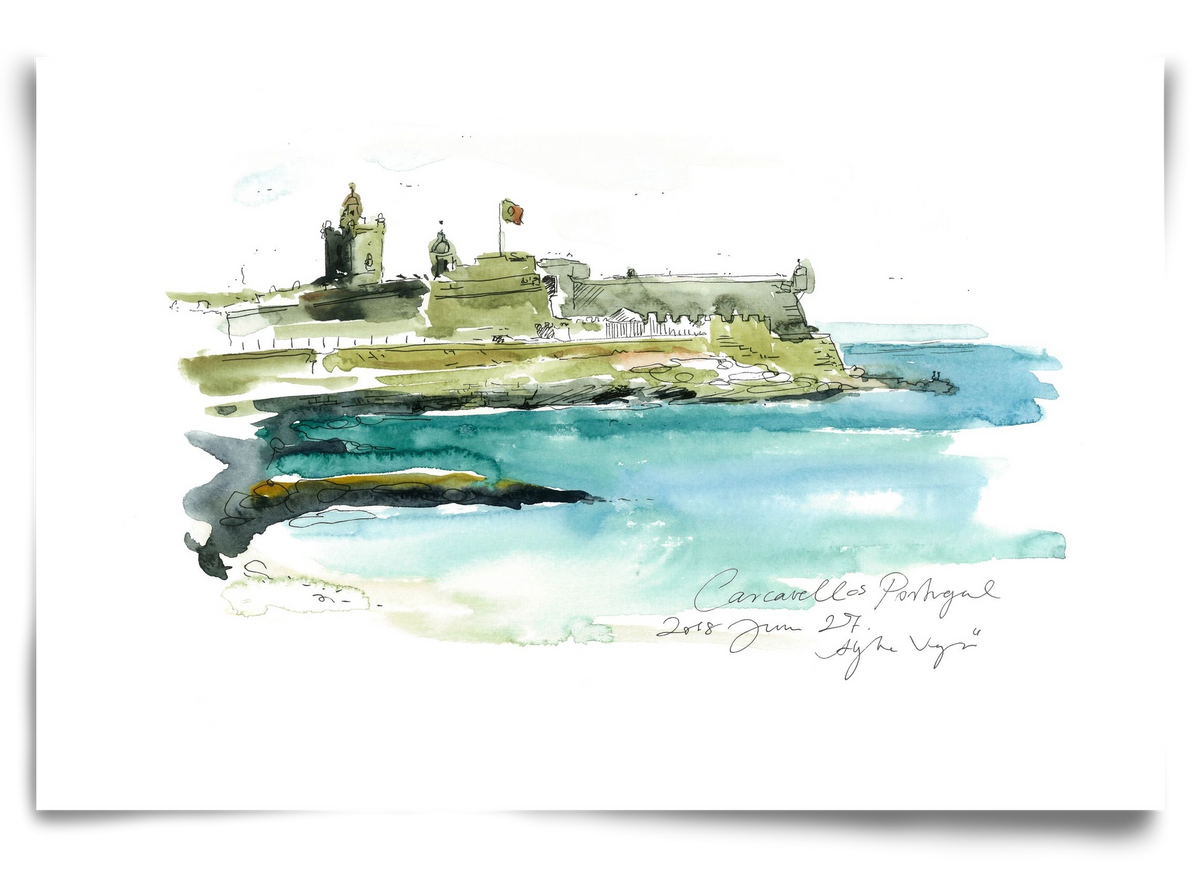 LISBON AQUARELLE NO.25, 90x60 cm, Keret nélkül