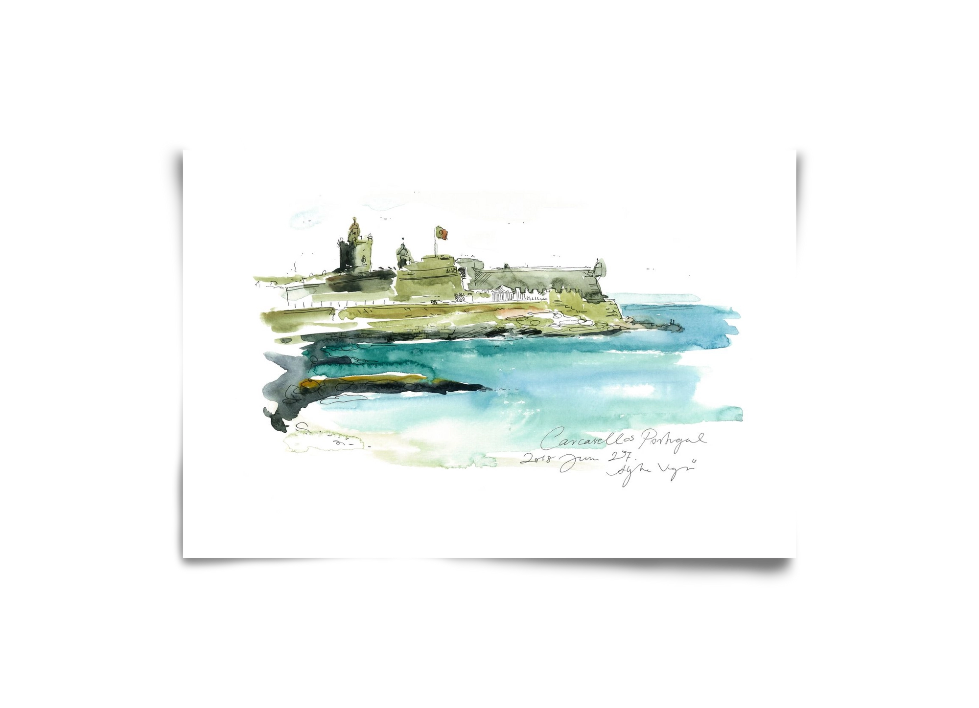 LISBON AQUARELLE NO.25, 30x20 cm, Keret nélkül