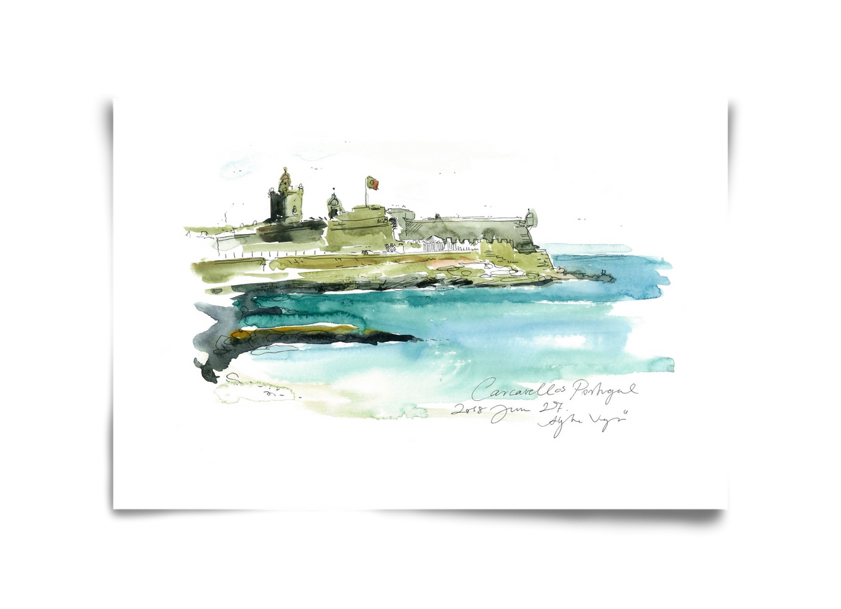 LISBON AQUARELLE NO.25, 45x30 cm, Keret nélkül