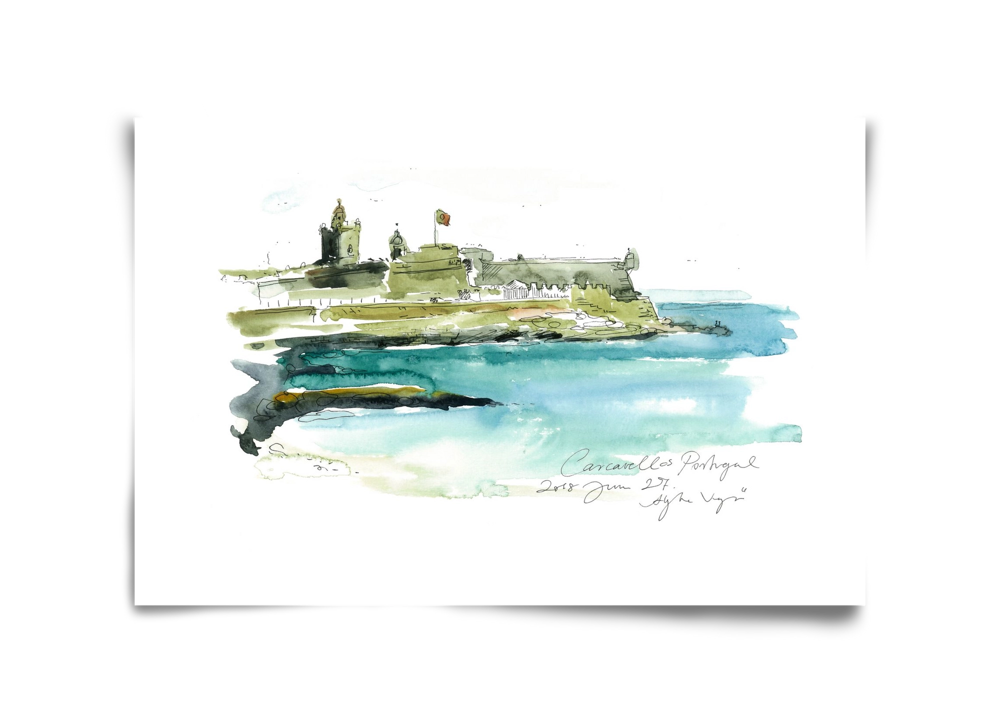 LISBON AQUARELLE NO.25, 45x30 cm, Keret nélkül
