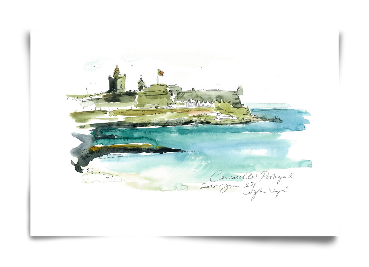 LISBON AQUARELLE NO.25, 60x40 cm, Keret nélkül