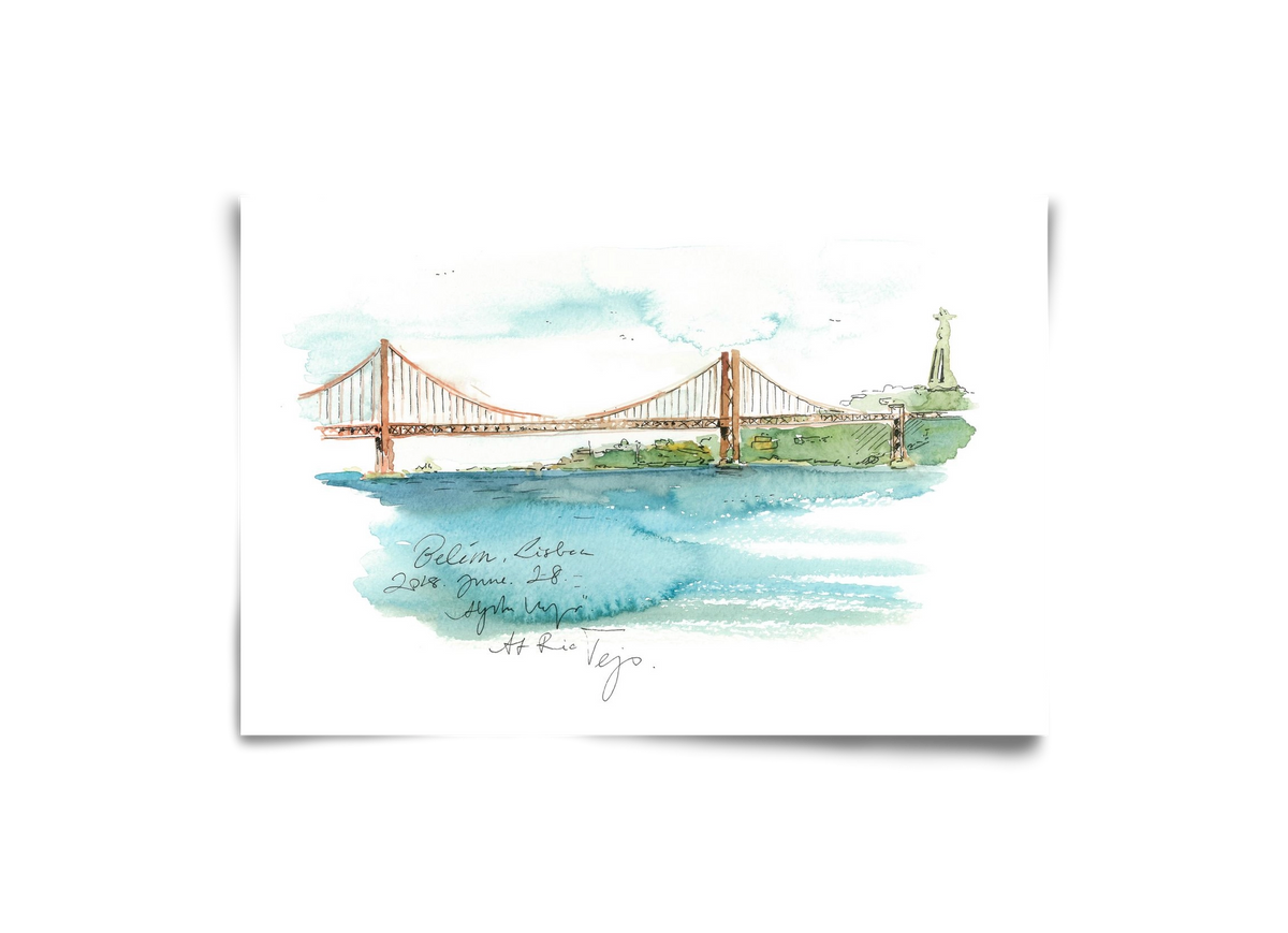 LISBON AQUARELLE NO.26, 30x20 cm, Keret nélkül