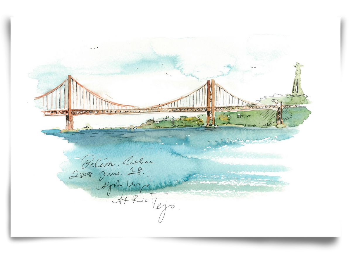 LISBON AQUARELLE NO.26, 90x60 cm, Keret nélkül