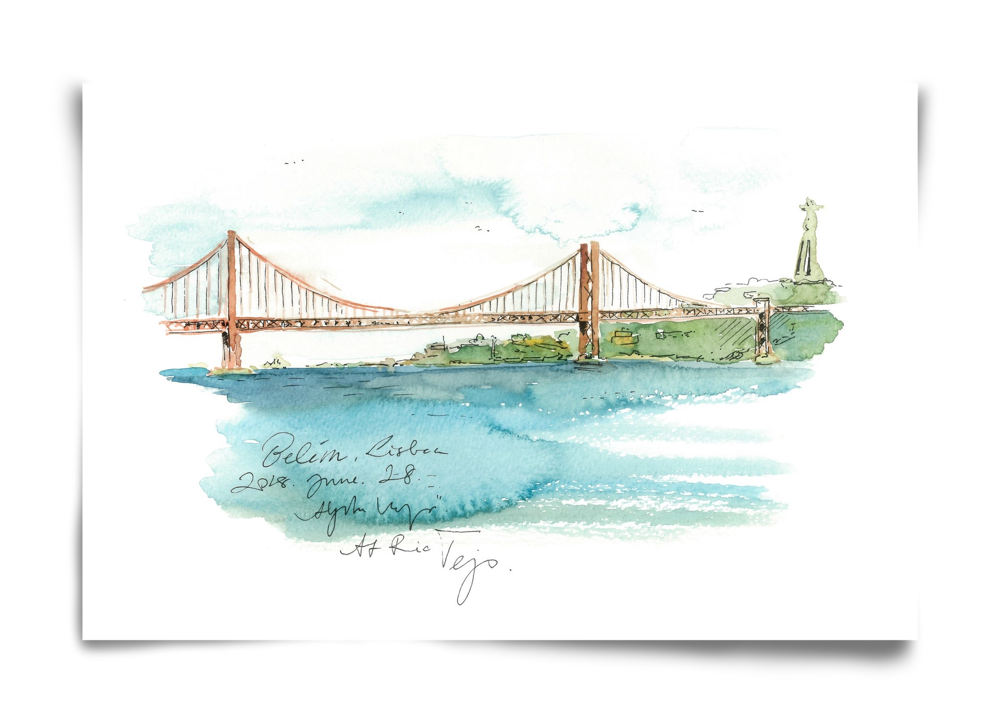 LISBON AQUARELLE NO.26, 60x40 cm, Keret nélkül