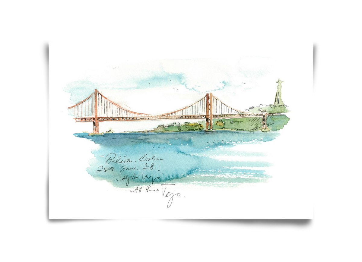 LISBON AQUARELLE NO.26, 45x30 cm, Keret nélkül