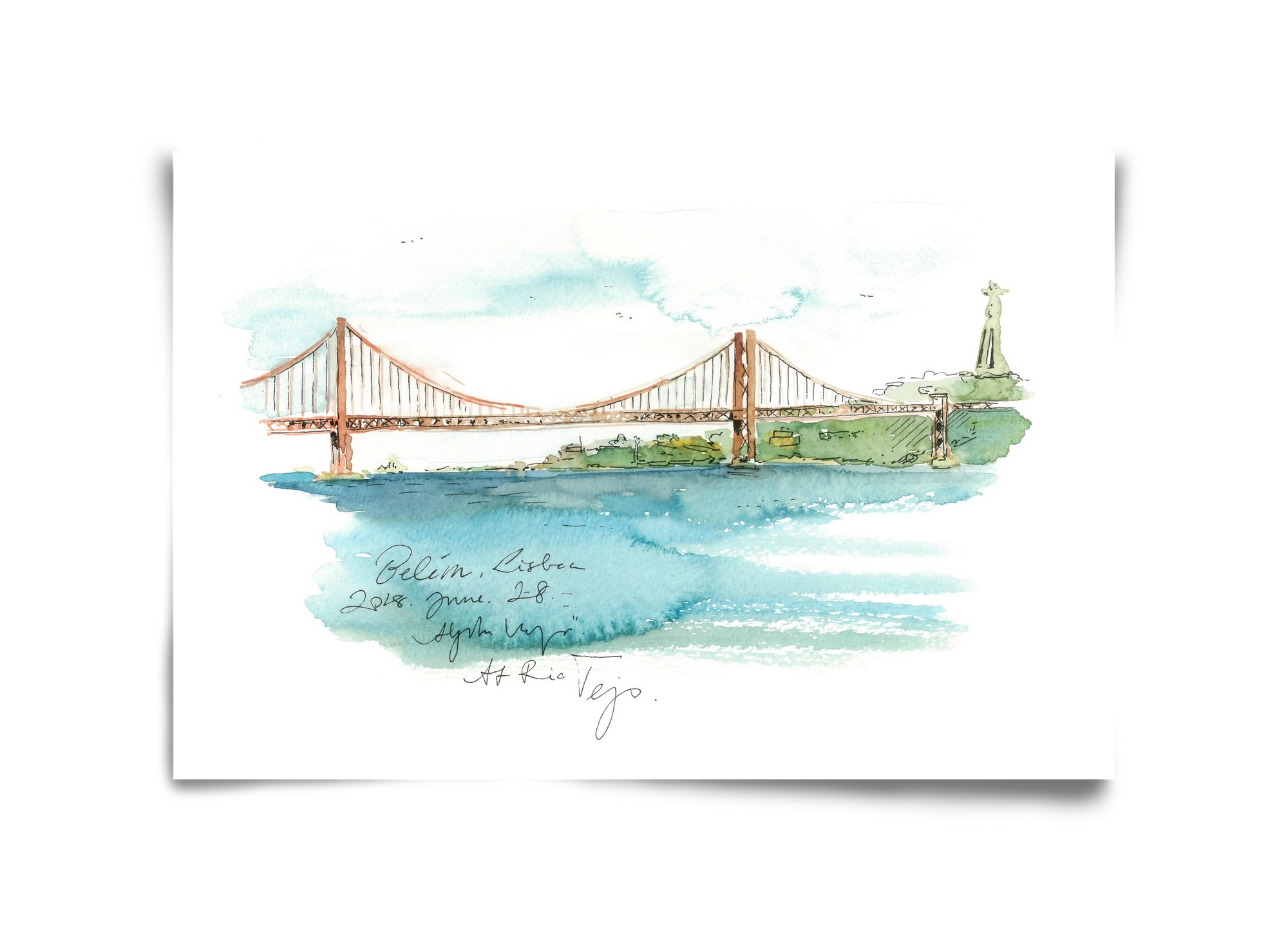 LISBON AQUARELLE NO.26, 45x30 cm, Keret nélkül
