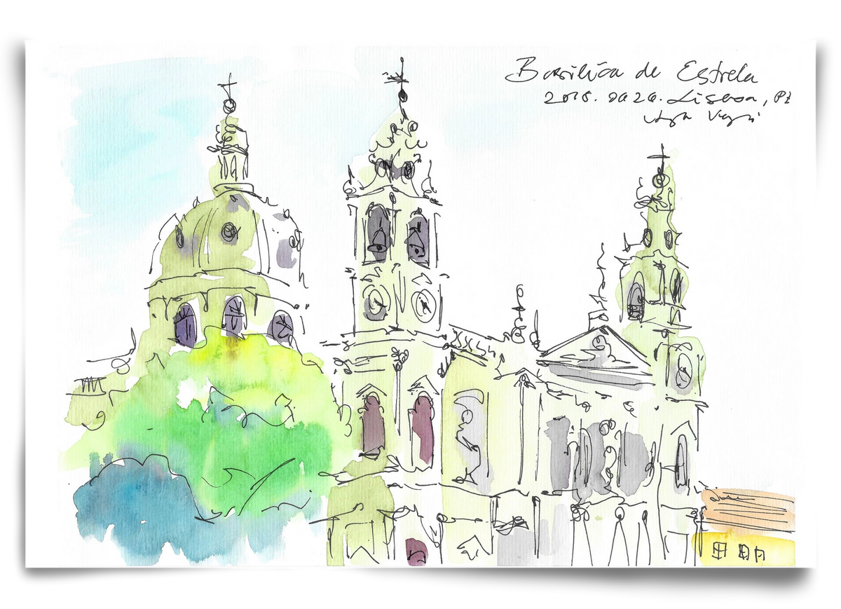 LISBON AQUARELLE NO.29, 90x60 cm, Keret nélkül