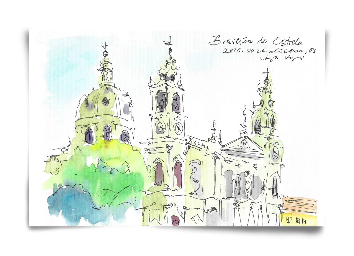 LISBON AQUARELLE NO.29, 60x40 cm, Keret nélkül