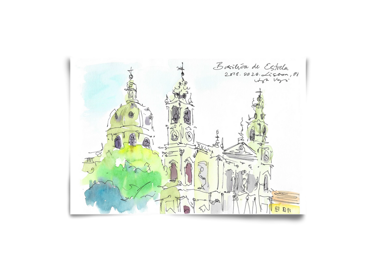 LISBON AQUARELLE NO.29, 30x20 cm, Keret nélkül