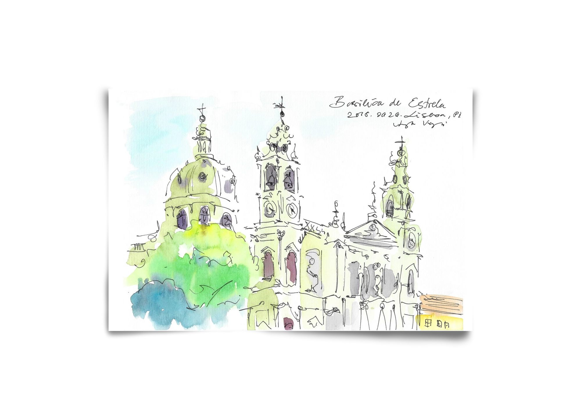 LISBON AQUARELLE NO.29, 30x20 cm, Keret nélkül