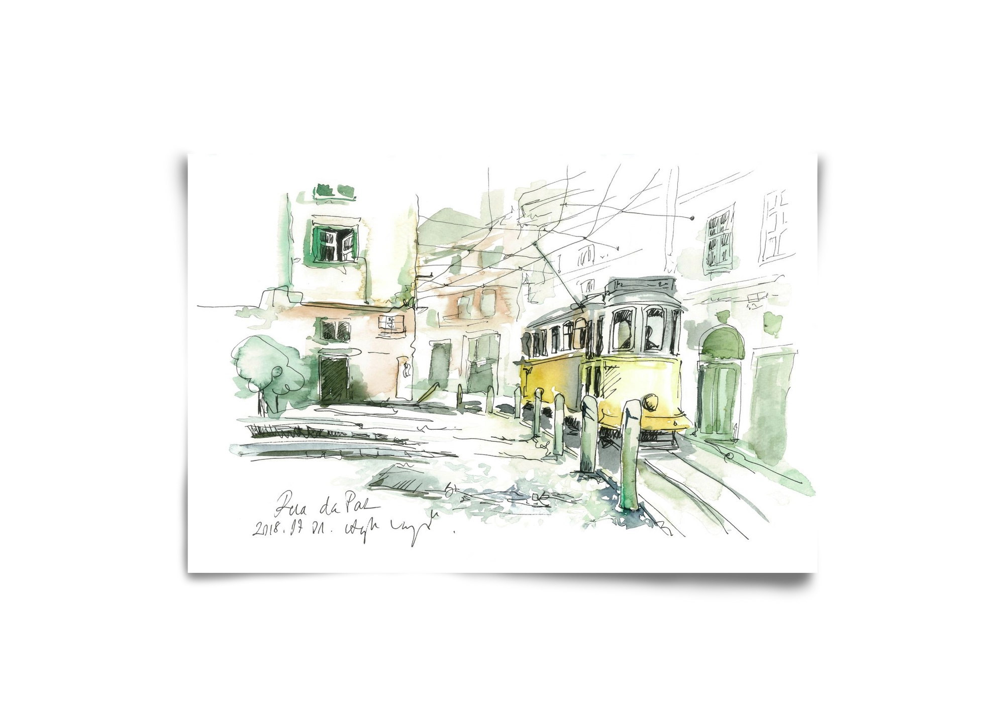 LISBON AQUARELLE NO.30, 30x20 cm, Keret nélkül