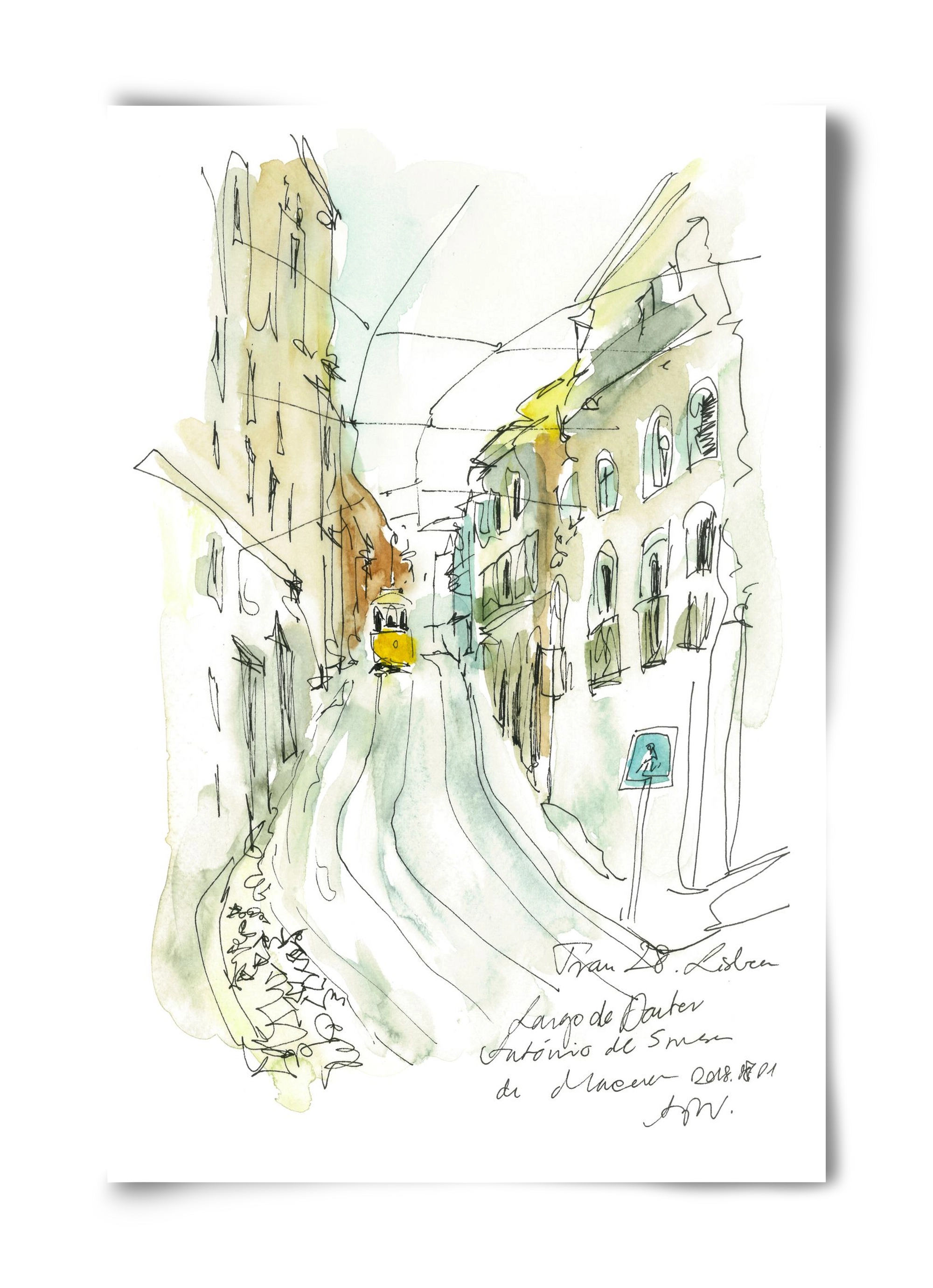 LISBON AQUARELLE NO.31, 40x60 cm, Keret nélkül