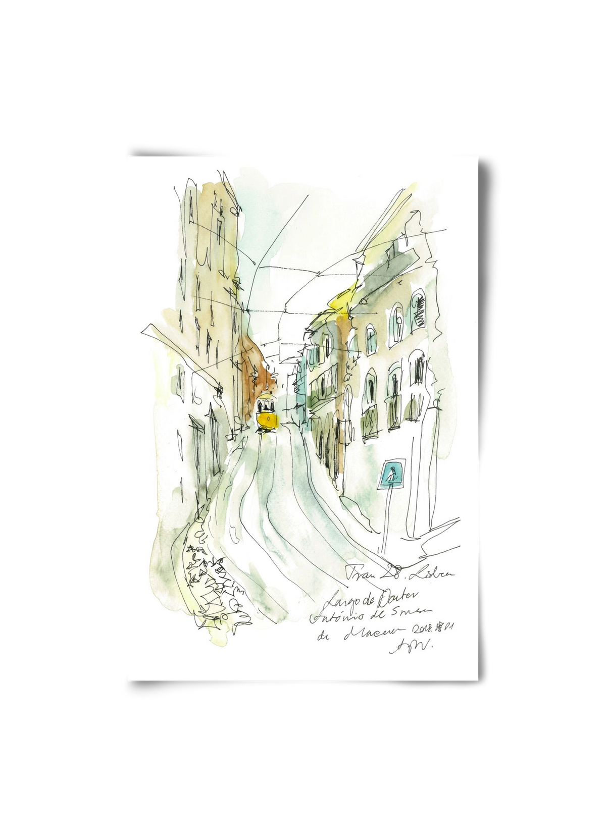 LISBON AQUARELLE NO.31, 20x30 cm, Keret nélkül