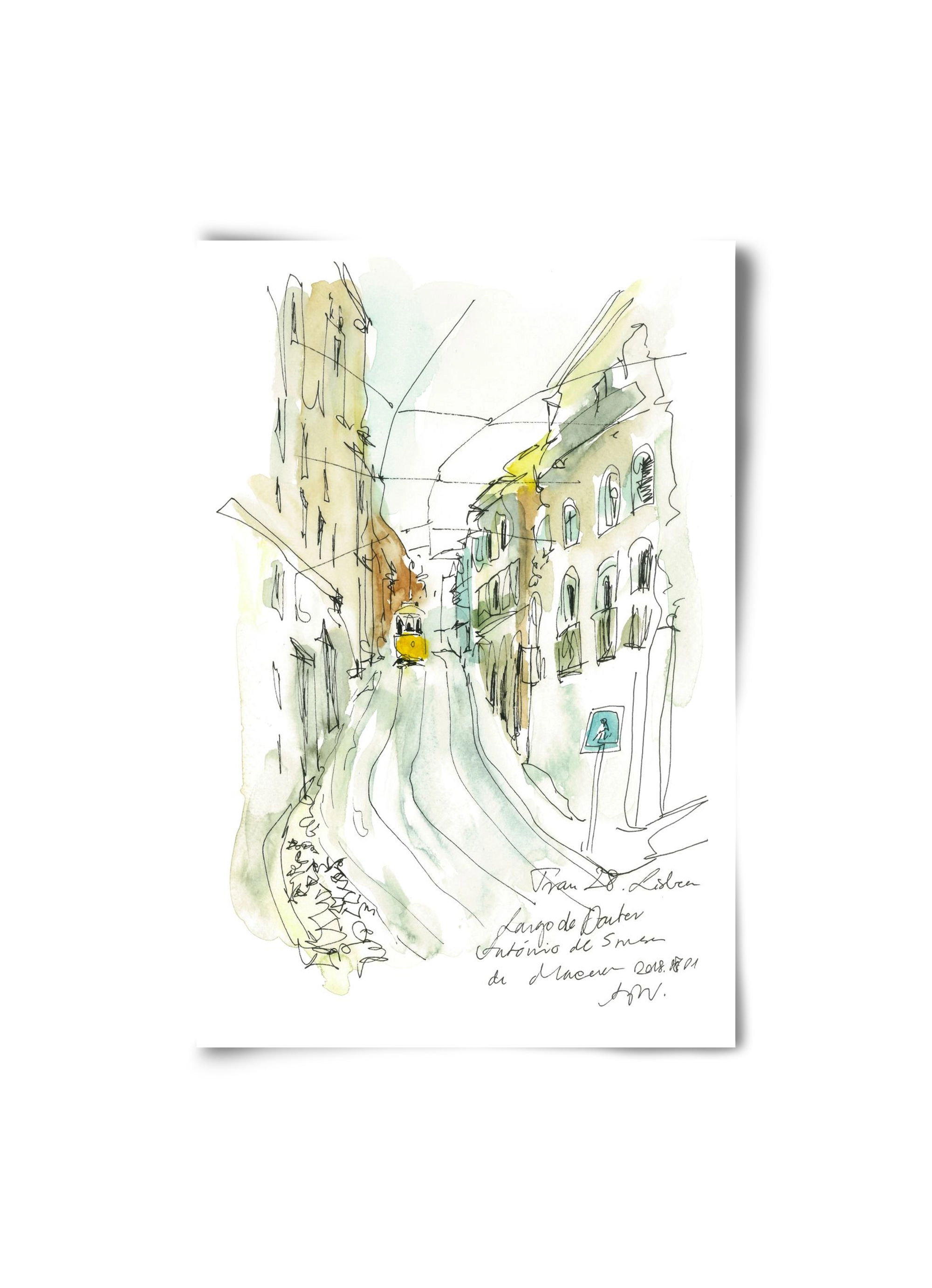 LISBON AQUARELLE NO.31, 20x30 cm, Keret nélkül