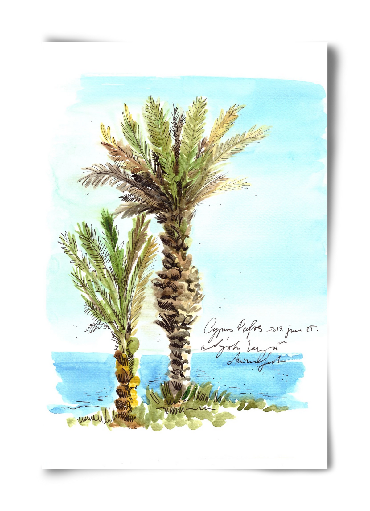 CYPRUS AQUARELLE NO.1, 40x60 cm, Keret nélkül