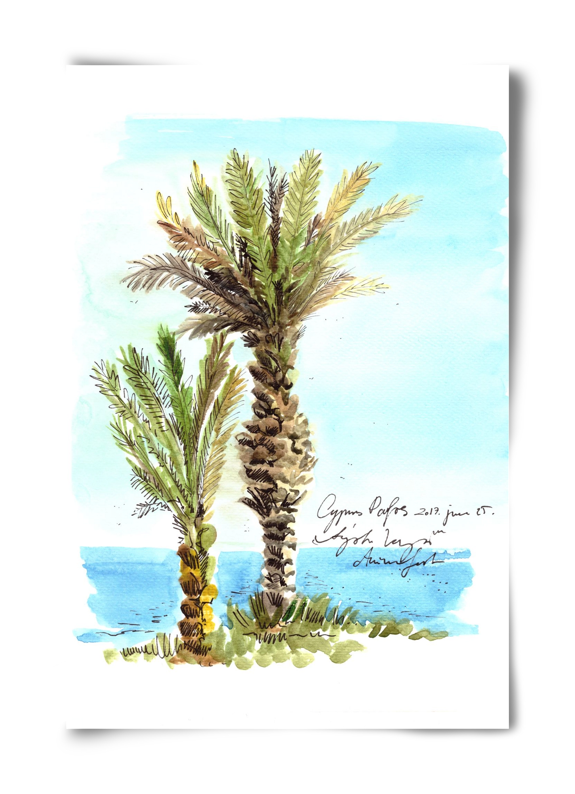 CYPRUS AQUARELLE NO.1, 40x60 cm, Keret nélkül