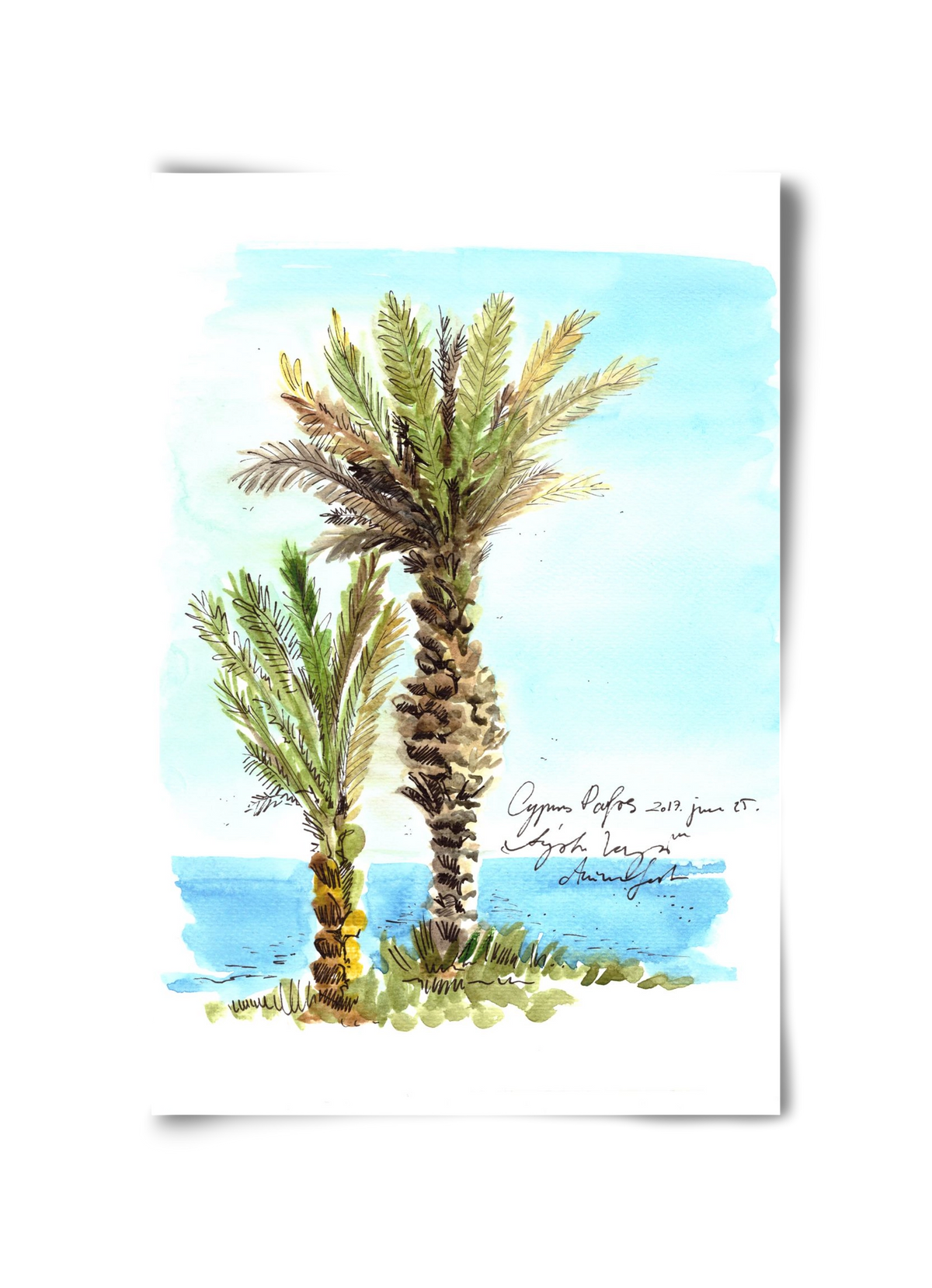 CYPRUS AQUARELLE NO.1, 30x45 cm, Keret nélkül
