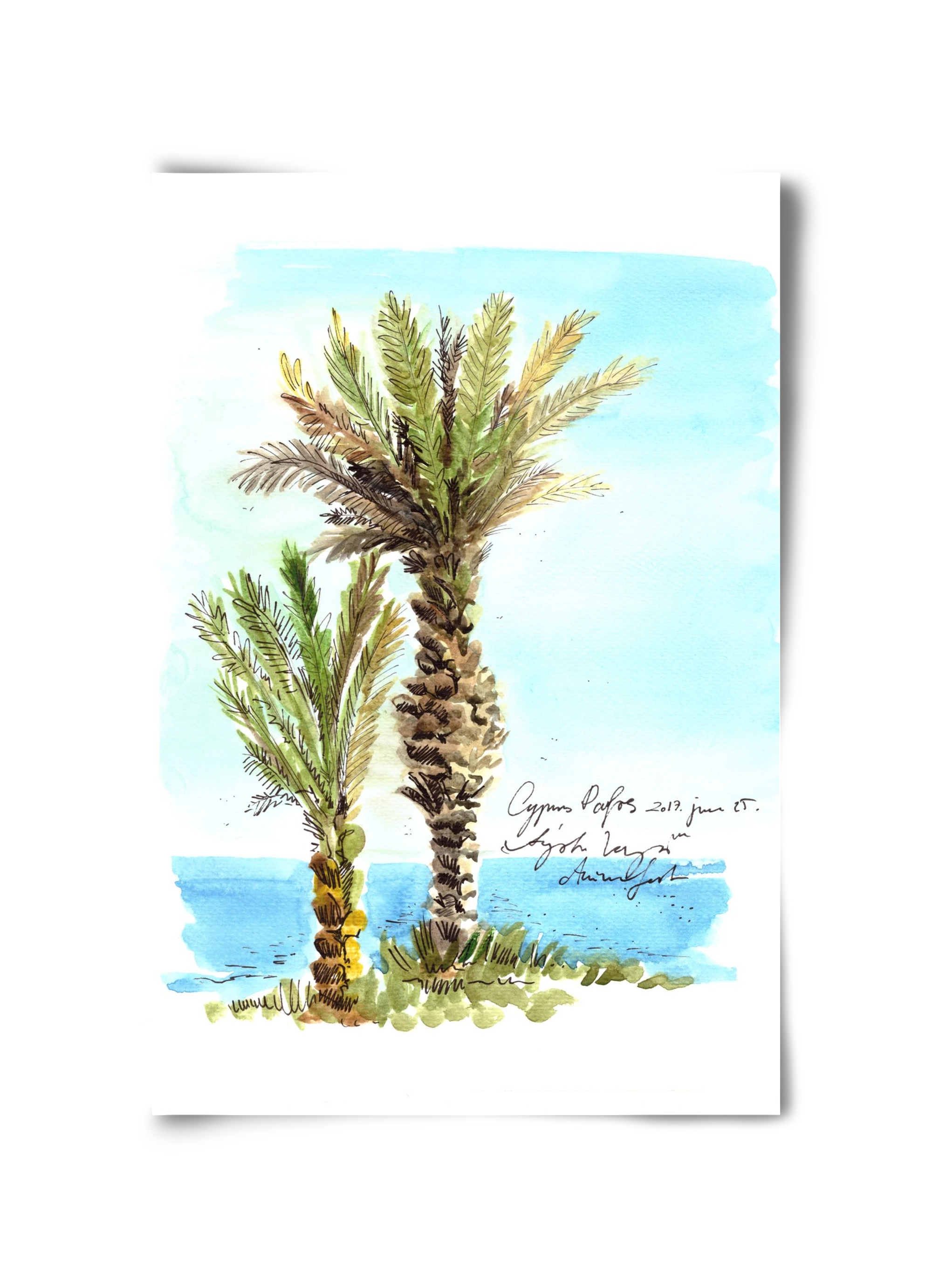 CYPRUS AQUARELLE NO.1, 30x45 cm, Keret nélkül