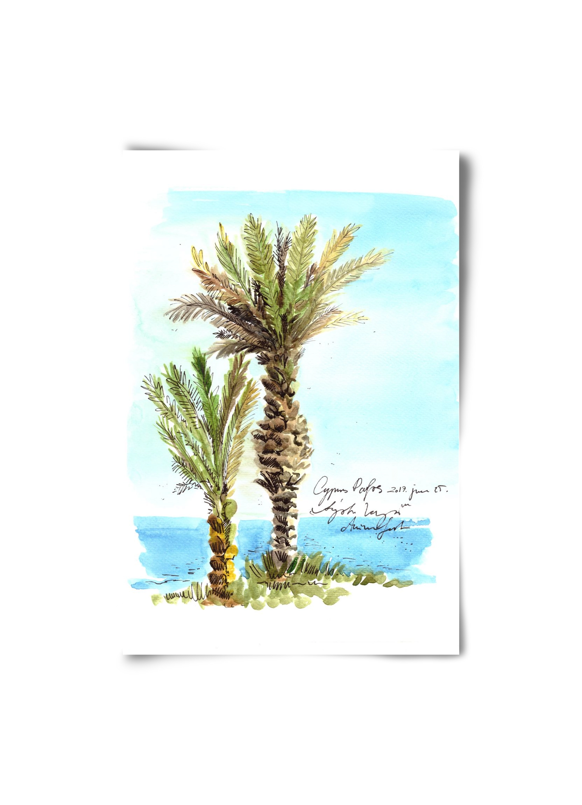 CYPRUS AQUARELLE NO.1, 20x30 cm, Keret nélkül