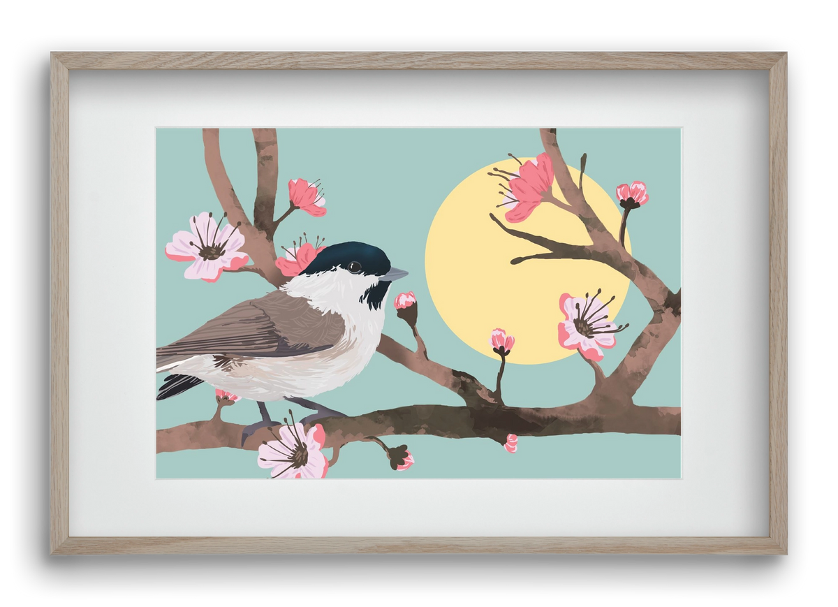 Tavasz, 60x40 cm (45x30 cm), Tölgy keret, paszpartuval