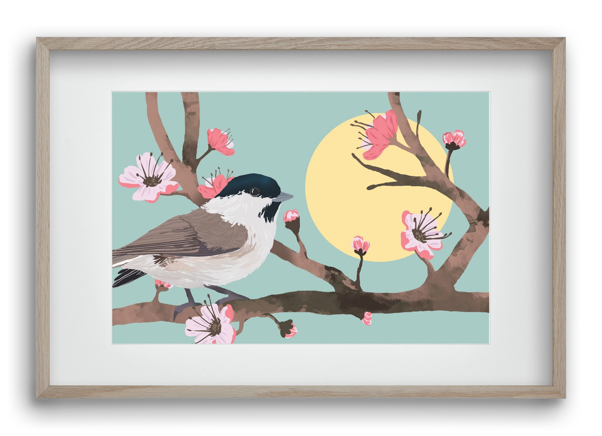 Tavasz, 60x40 cm (45x30 cm), Tölgy keret, paszpartuval