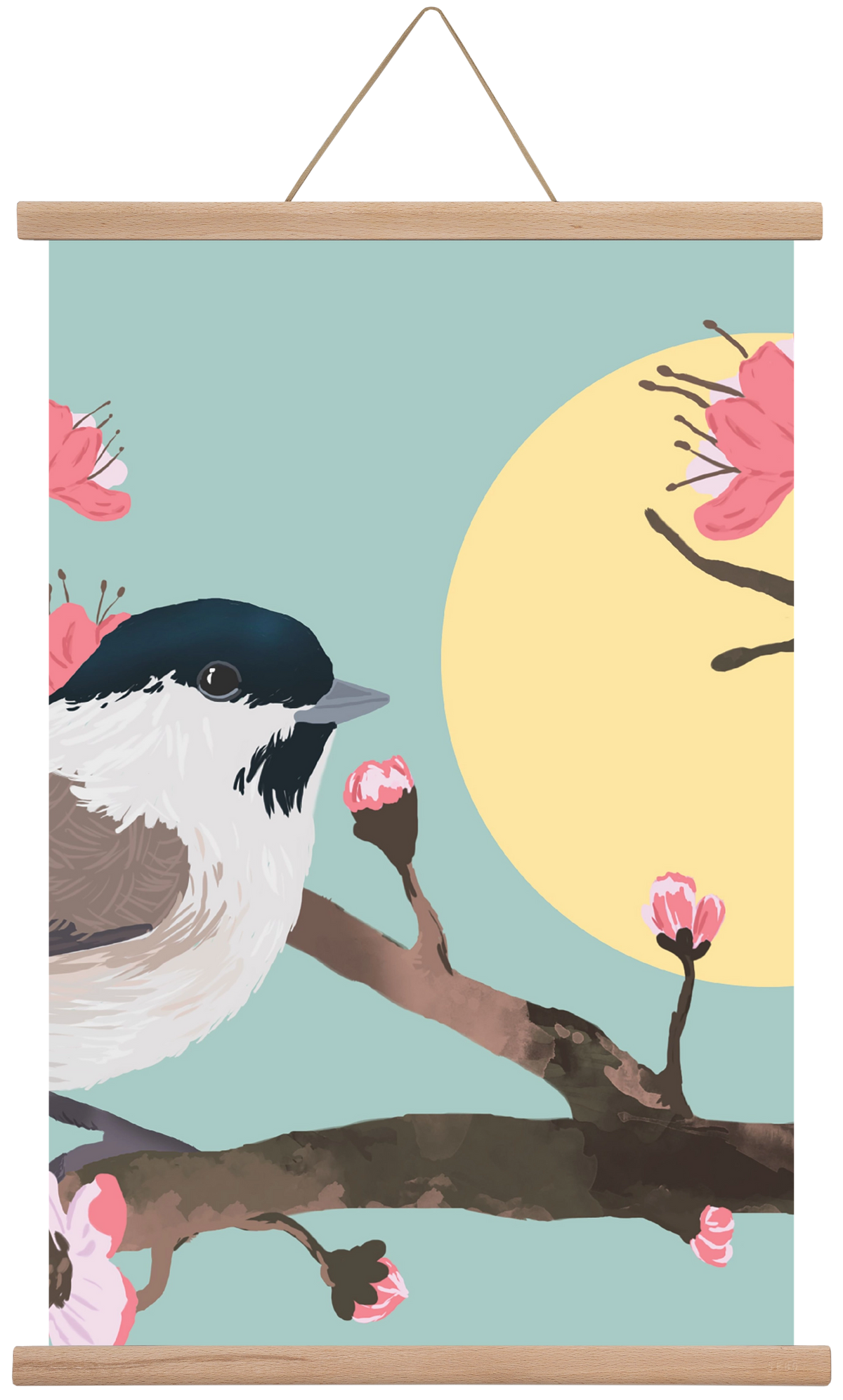 Tavasz, 60x40 cm (60x40 cm), Tölgy akasztó